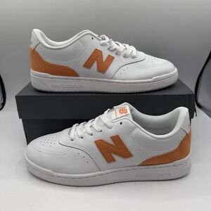 New Balance 80 Shoes Womens 7 B White Copper Leather Casual Sneakers BBW80ADW